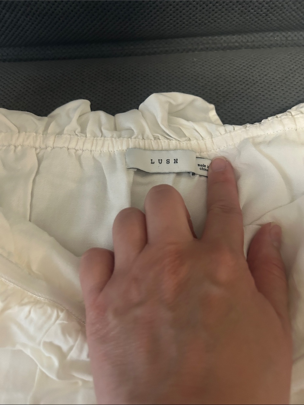 Lush White Ruffled Strapless Short Set - Picture 2 of 4